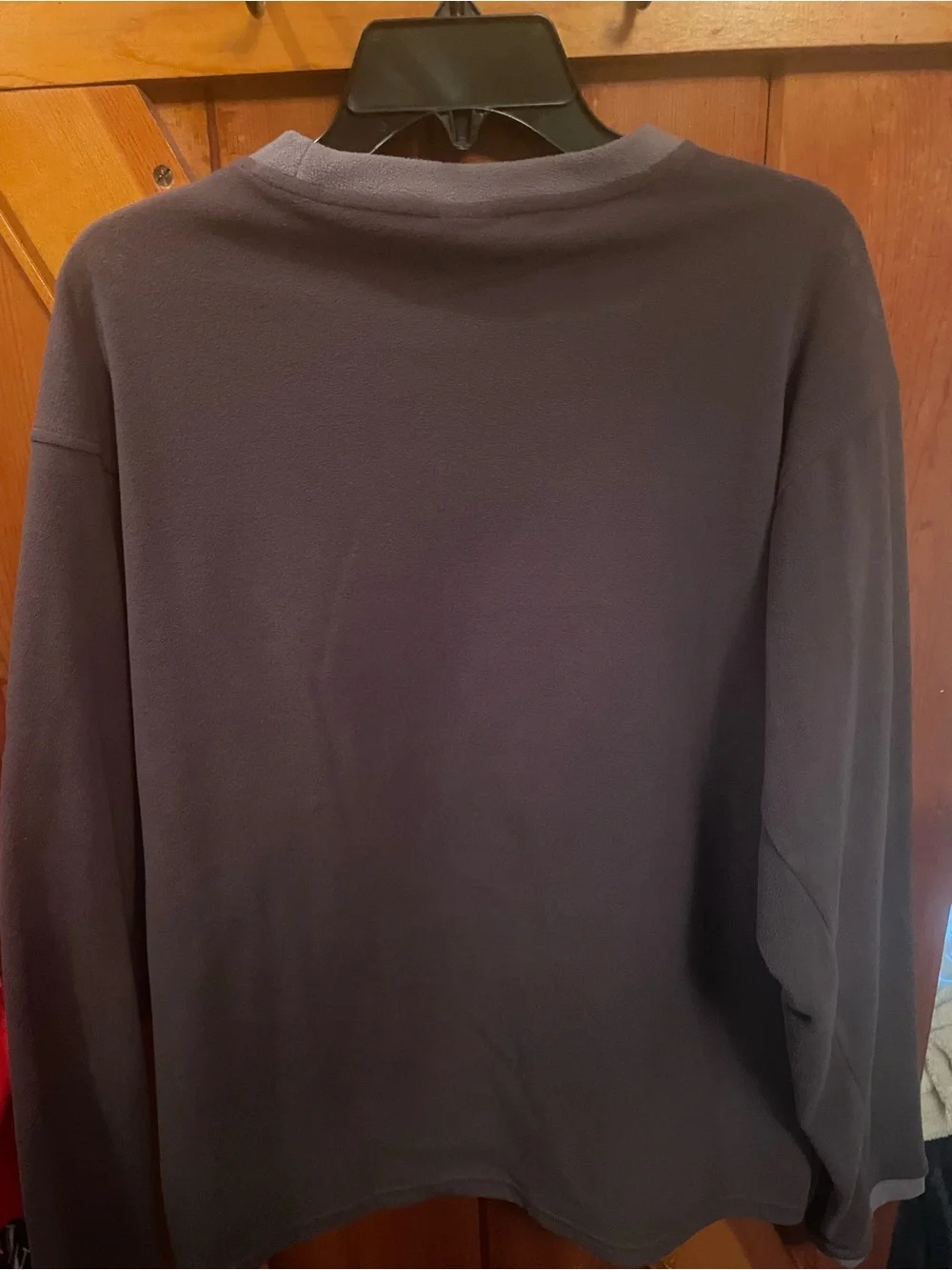 Men’s The North Face Fleece Shell Long Sleeve Shirt Gray-Black Medium